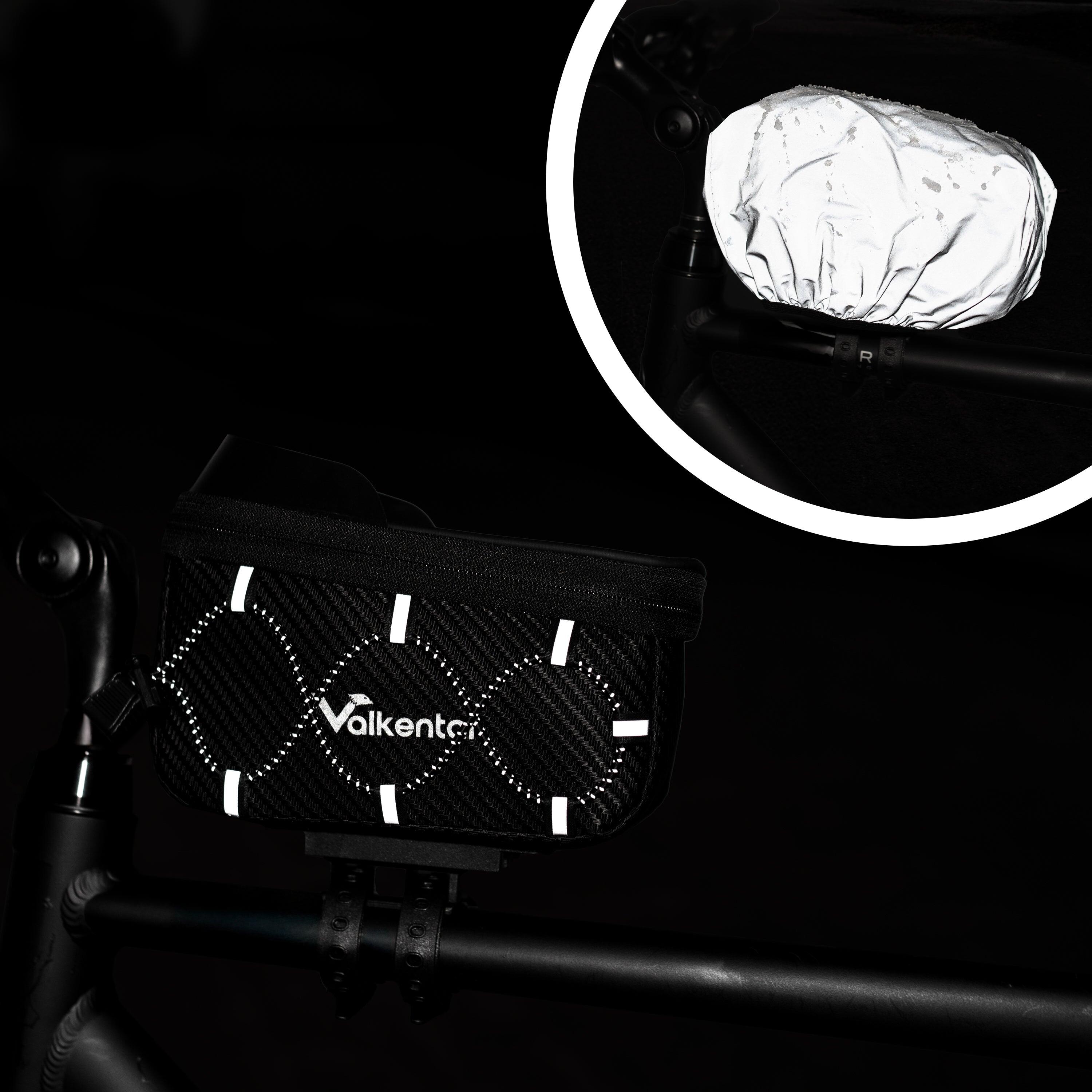 Frame Bag - con scomparto per telefono e protezione contro la pioggia nera 7/7