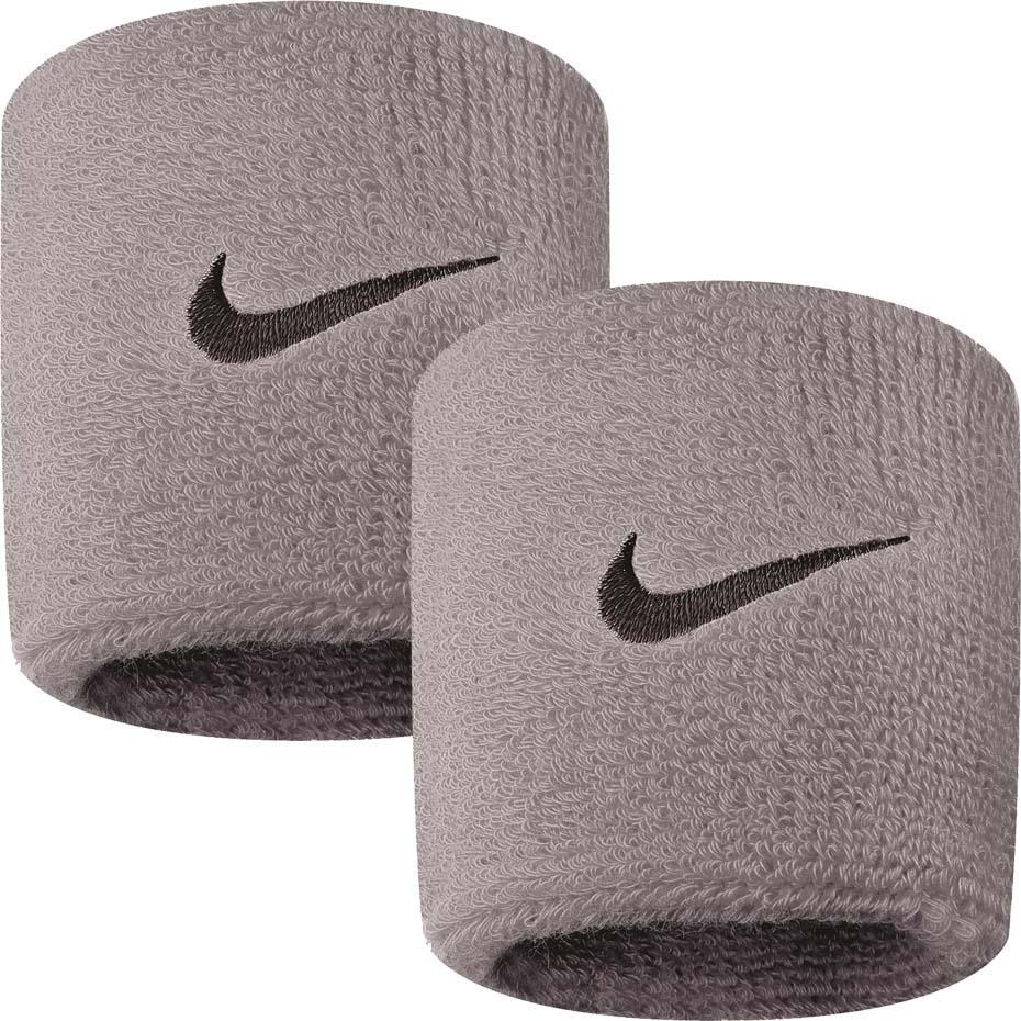 NIKE Unisex Volwassene NN04402 Swoosh Polsband (Set van 2) (Grijs)