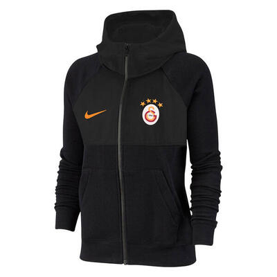 Kinder/kids da1686 hoodie met volledige rits (zwart)