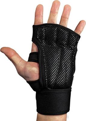 Yuma weight lifting workout gloves - zwart