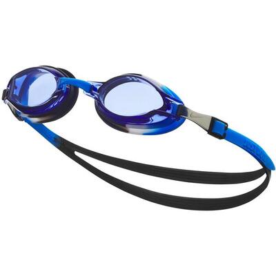 Chromen zwembril voor kinderen (blauw/wit/zwart)
