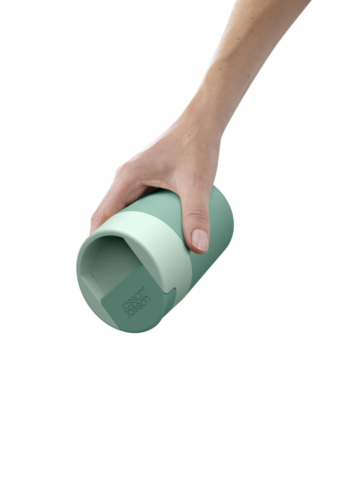 JOSEPH JOSEPH TAZA VIAJE TAPA ABATIBLE 340ML VERDE 4/5