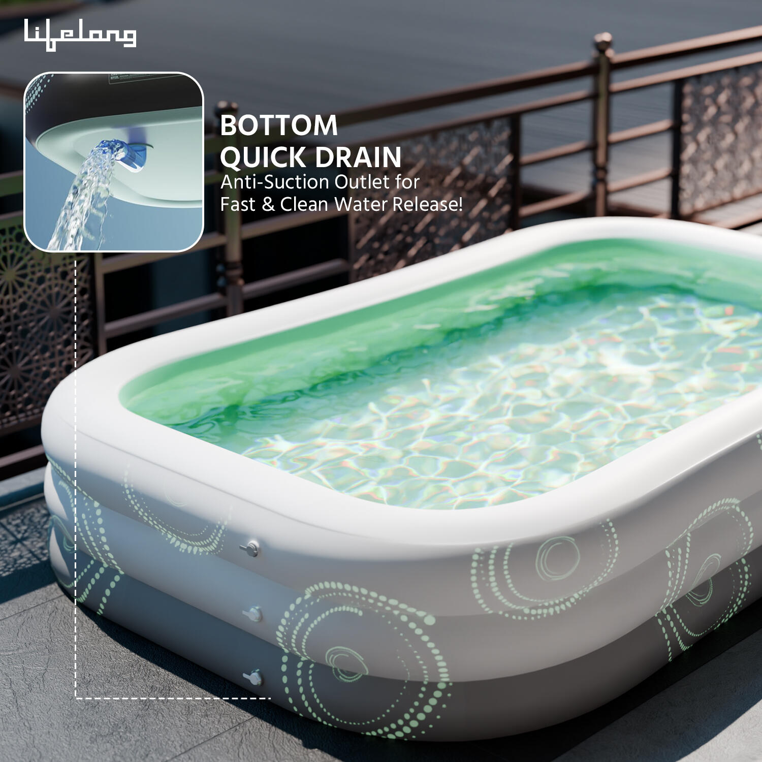 Lifelong Inflatable Swimming Pool 10 feet  for adults and children