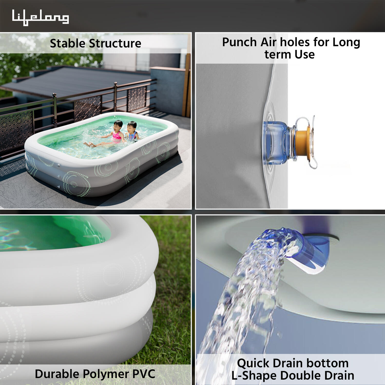 Lifelong Inflatable Swimming Pool 10 feet  for adults and children