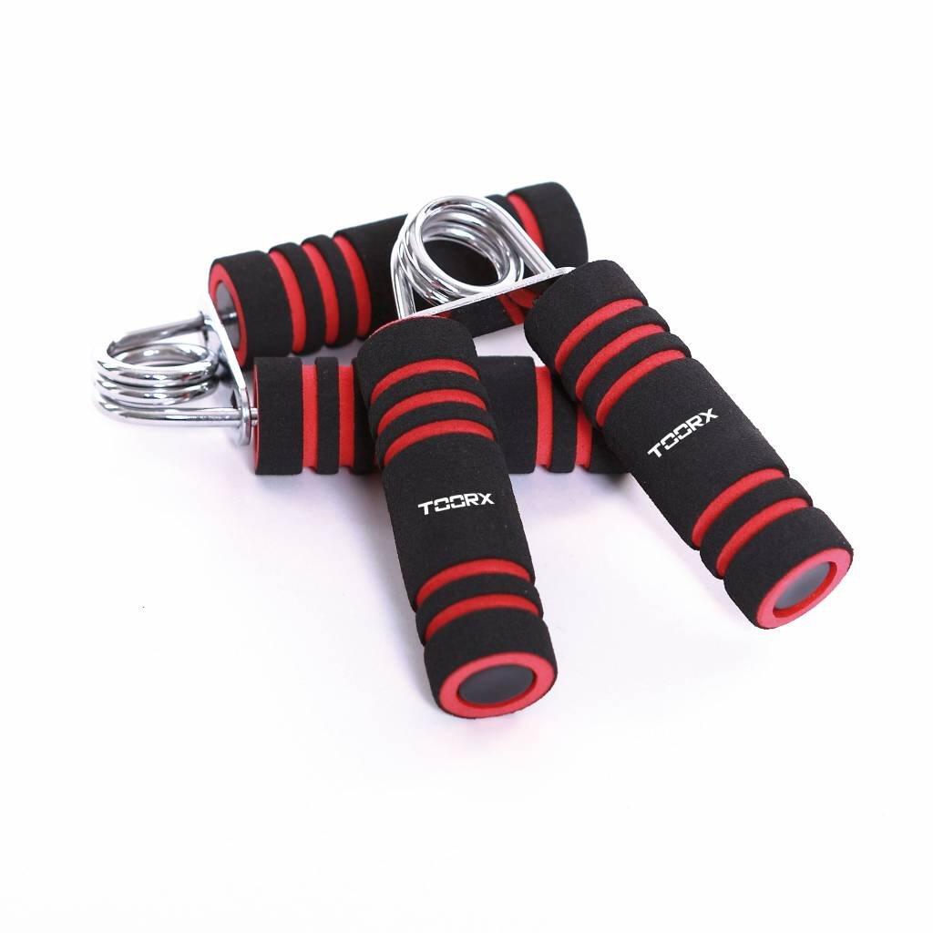 TOORX Foam Handknijpers - 2 stuks - Zwart/Rood