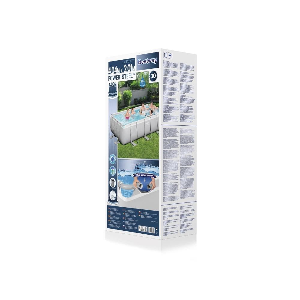Bestway - Power Steel - Piscine tubulaire - 404x201x100 cm - Rectangulaire 4/7