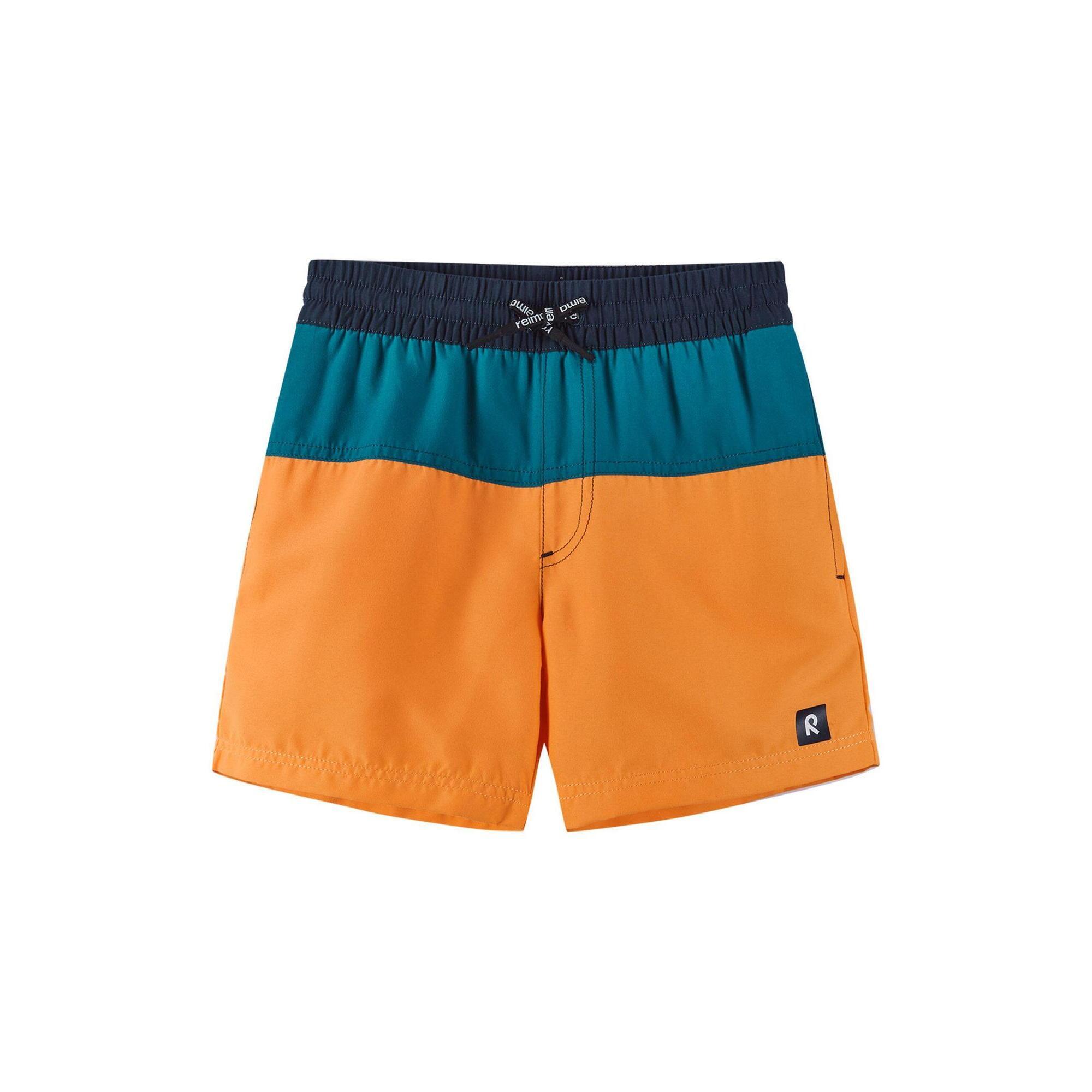 Reima - Short De Plage Palmu - Cordon De Serrage Fixe Et Réglable - Boardshort - Jaune|orange - 146 - Decathlon