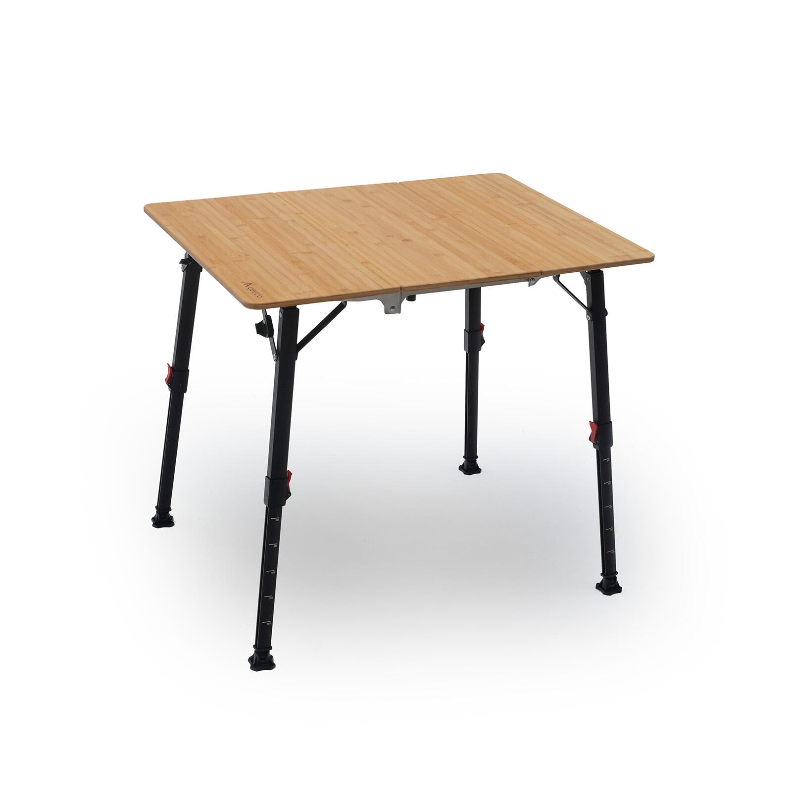 QEEDO Quick Kimmy 80x60 cm Campingtisch faltbar Bambus 2 Personen höhenverstellbar