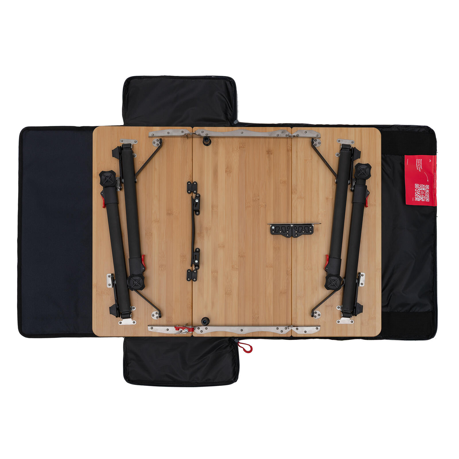 Table de camping pliable en bambou 6 personnes 110x80 cm Quick Kimmy 7/8