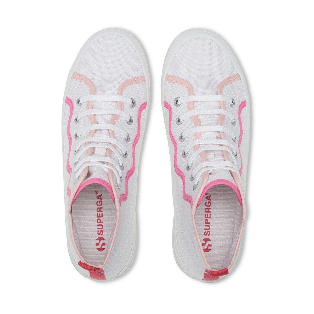 Womens/Ladies 2341 Alpina Curly Bindings Ankle Boots (White/Pink) 4/4