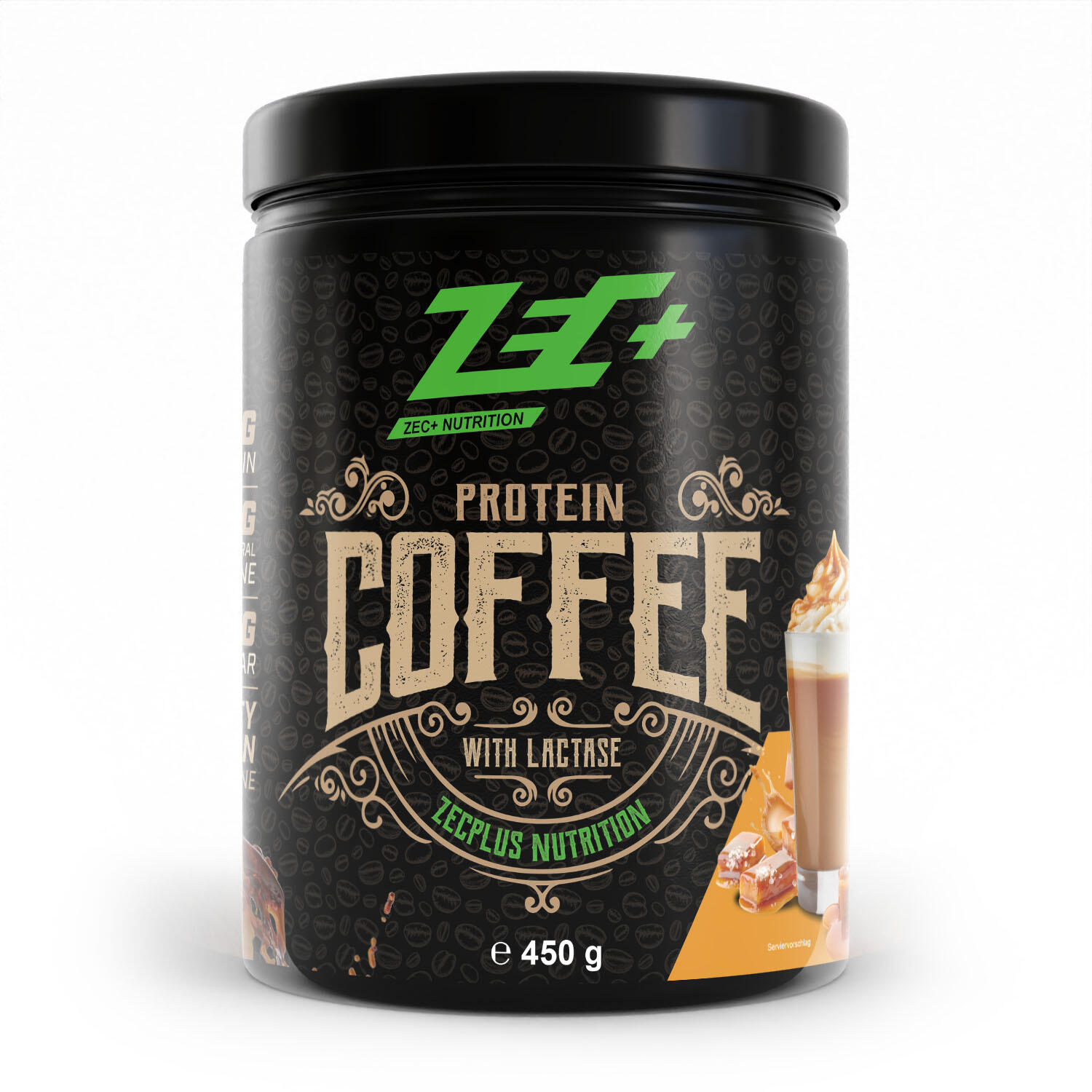 ZEC+ NUTRITION Zec+ Protein Coffee (450g) Salted Caramel - Functionele voeding