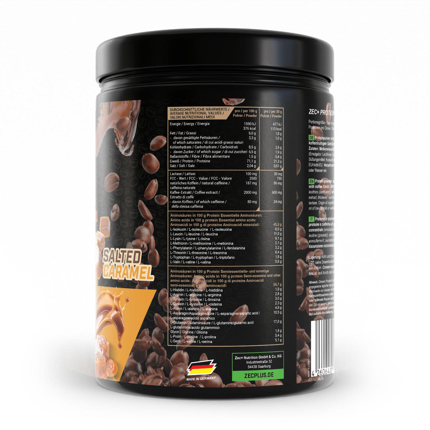 Zec+ Protein Coffee (450g) Salted Caramel - Aliments fonctionnels 2/3