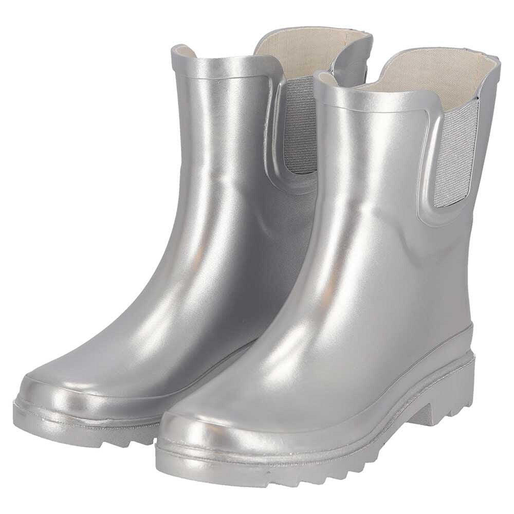 Xq Footwear - Bottes De Pluie Chelsea Femme - Métallisées - 100 % Caoutchouc - Festival - Bottes D'Équitation - Gris - Decathlon