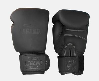 Bokshandschoenen ironclad pro leder dames/heren mat zwart