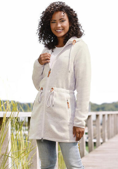 Damen Strickfleecejacke
