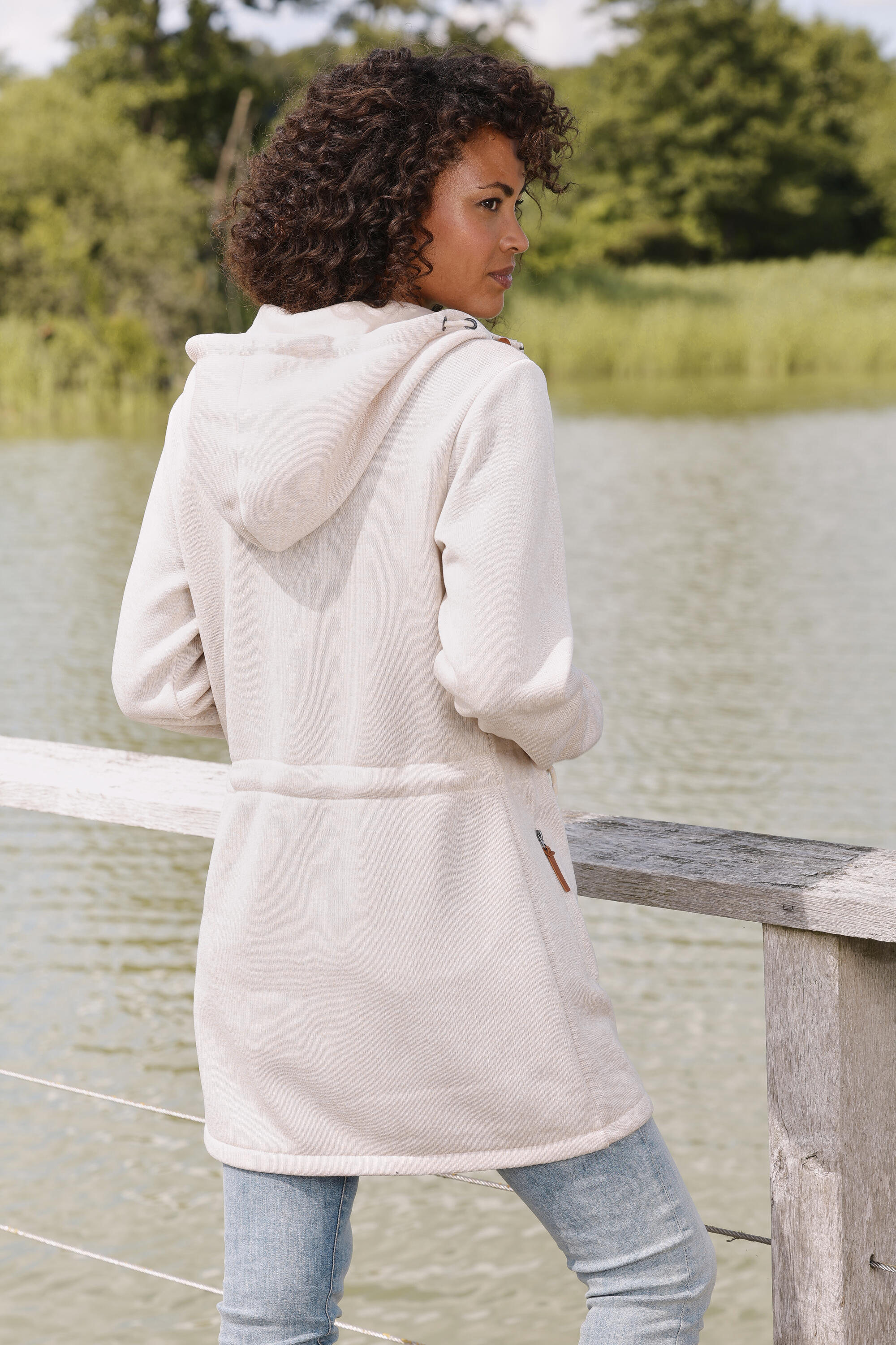 Damen Strickfleecejacke 4/7