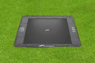 Flat to the ground trampoline rechthoekig akrobat primus antraciet 305x183 cm