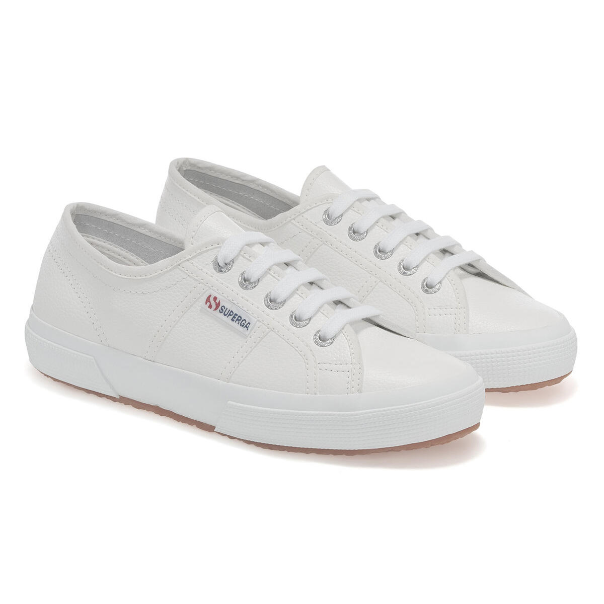Unisex Adult 2750 Efglu Leather Trainers (White) 1/4
