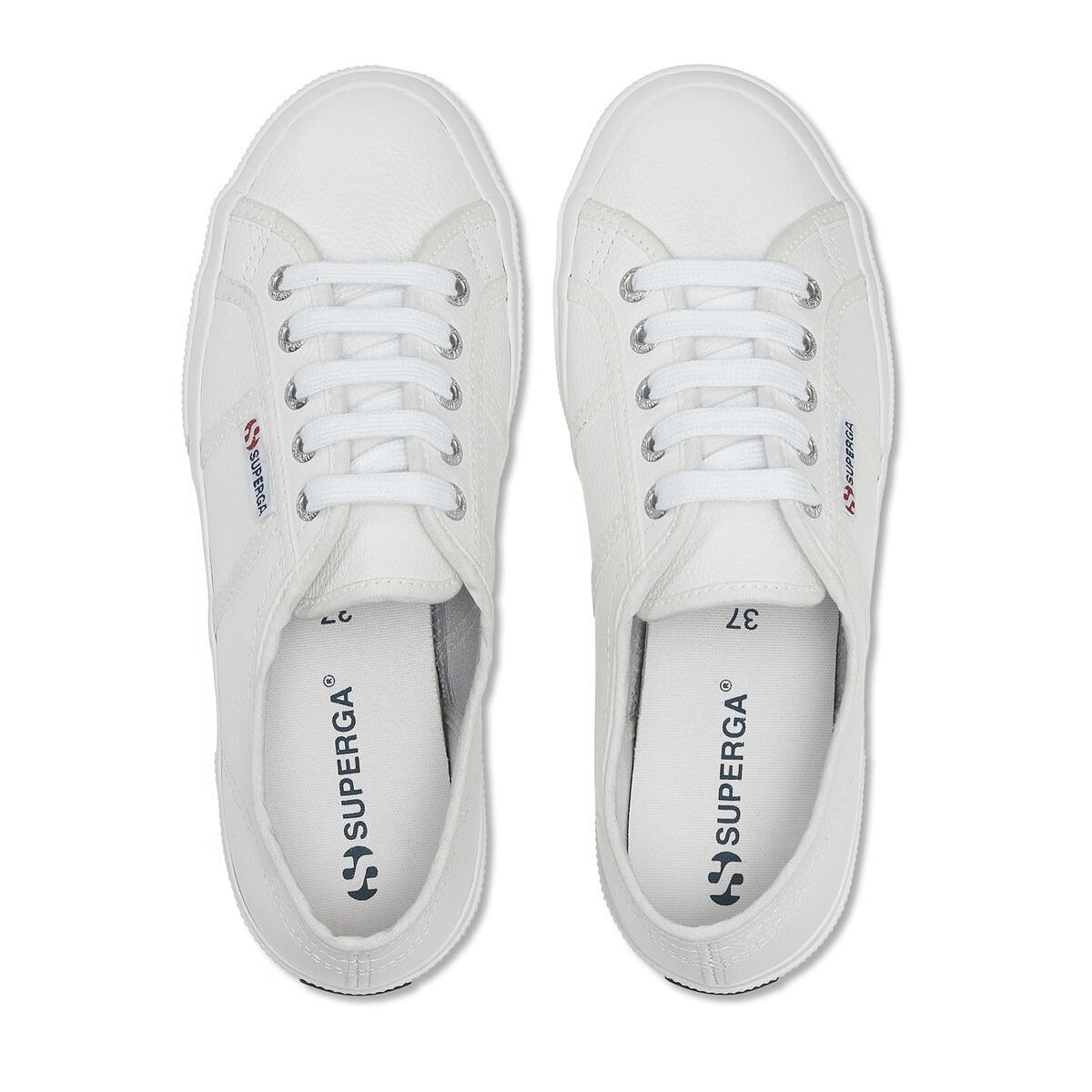 Unisex Adult 2750 Efglu Leather Trainers (White) 3/4