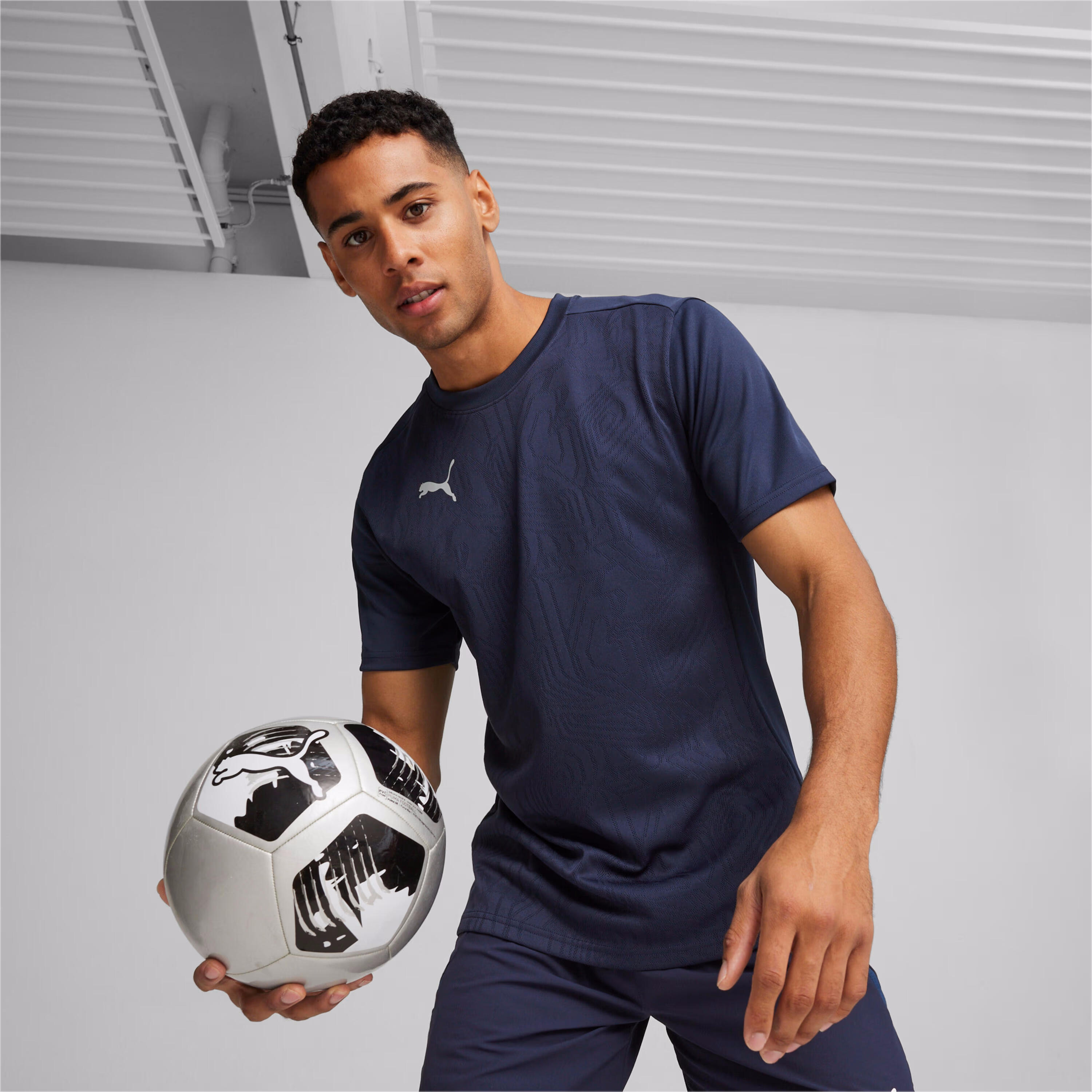 Puma teamFinal Mens Navy Training T-Shirt 2/7
