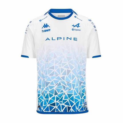 Camiseta Ni
D
Barcelona Kappa Kombat 2024 Alpine F1 Blanca/Azul
