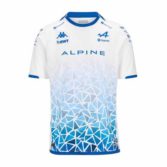 Camiseta Ni
D
Barcelona Kappa Kombat 2024 Alpine F1 Blanca/Azul