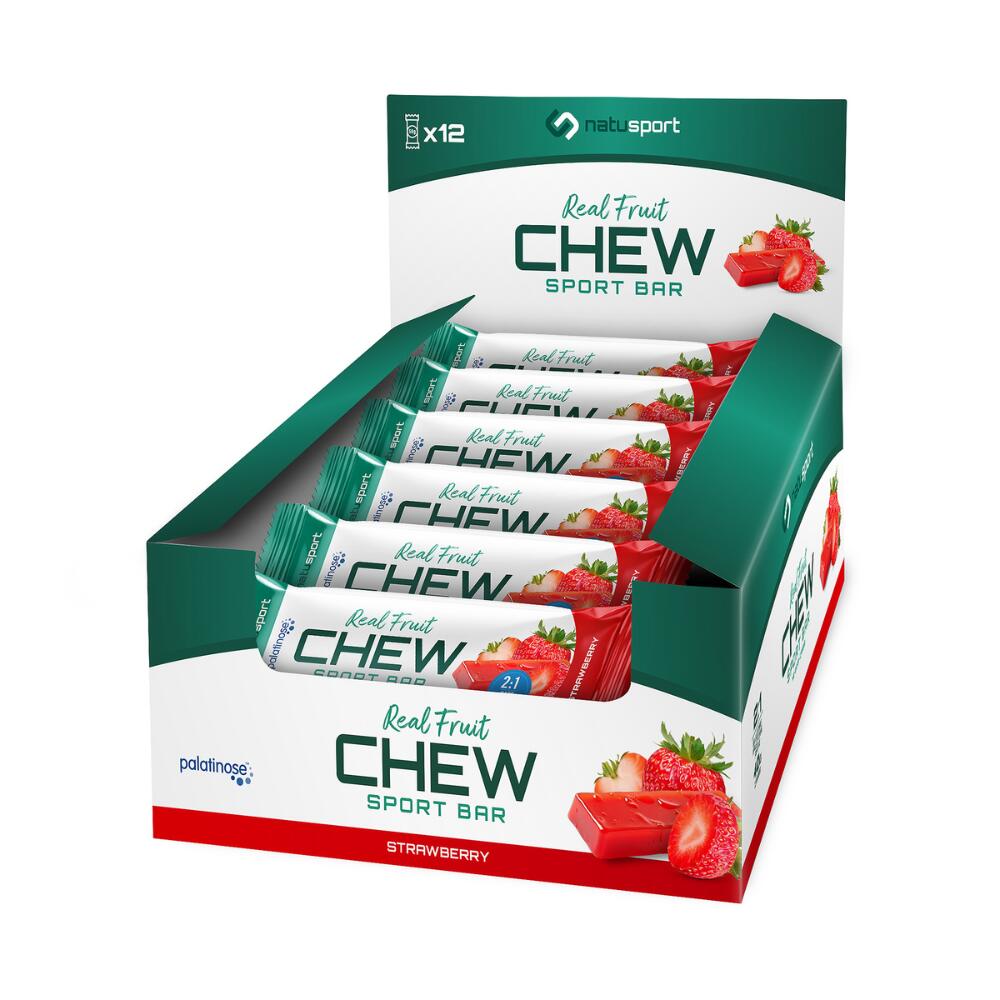 NATUSPORT Natusport Chew Sport Bar Strawberry - 12 stuks