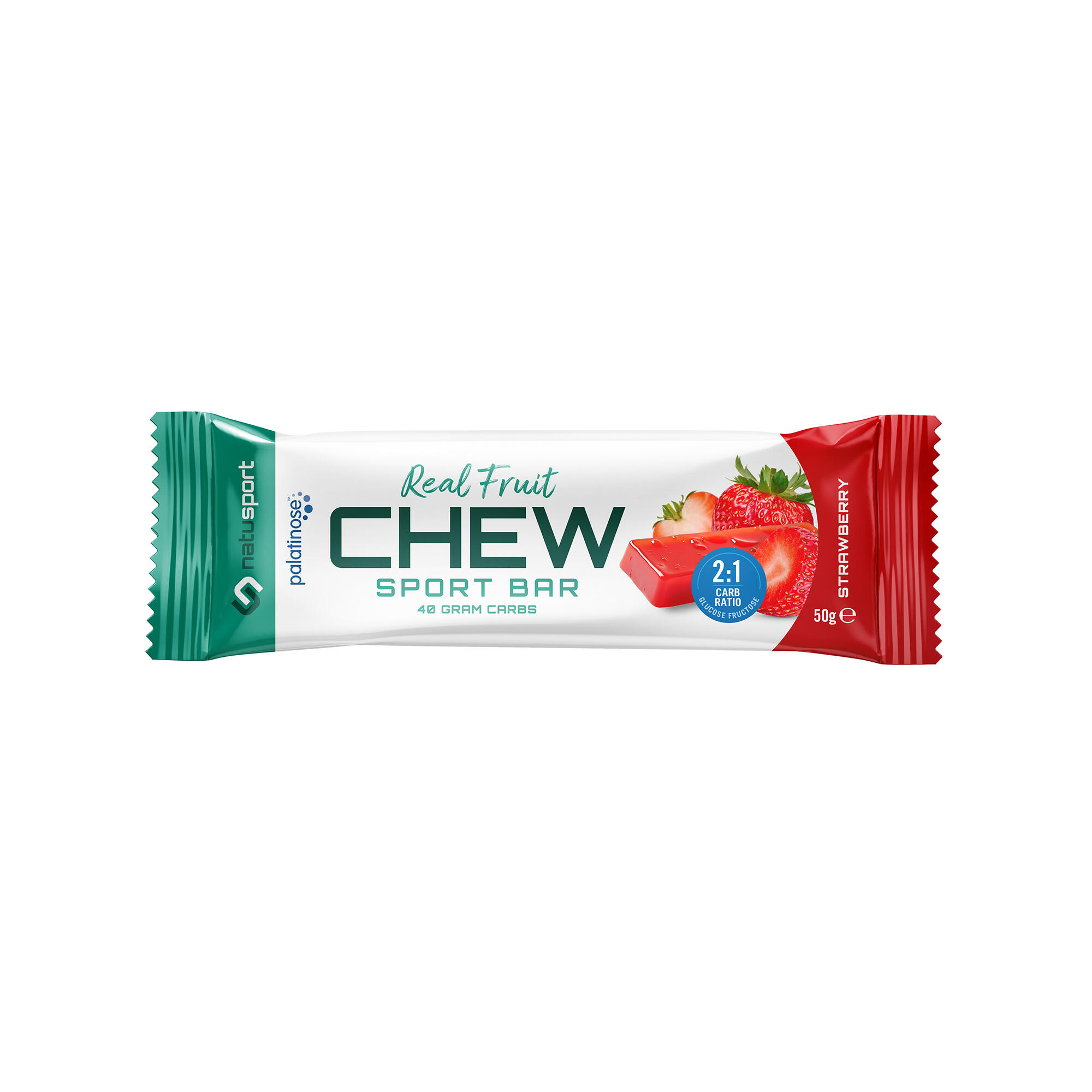 Natusport Chew Sport Bar Strawberry - 12 stuks 2/2