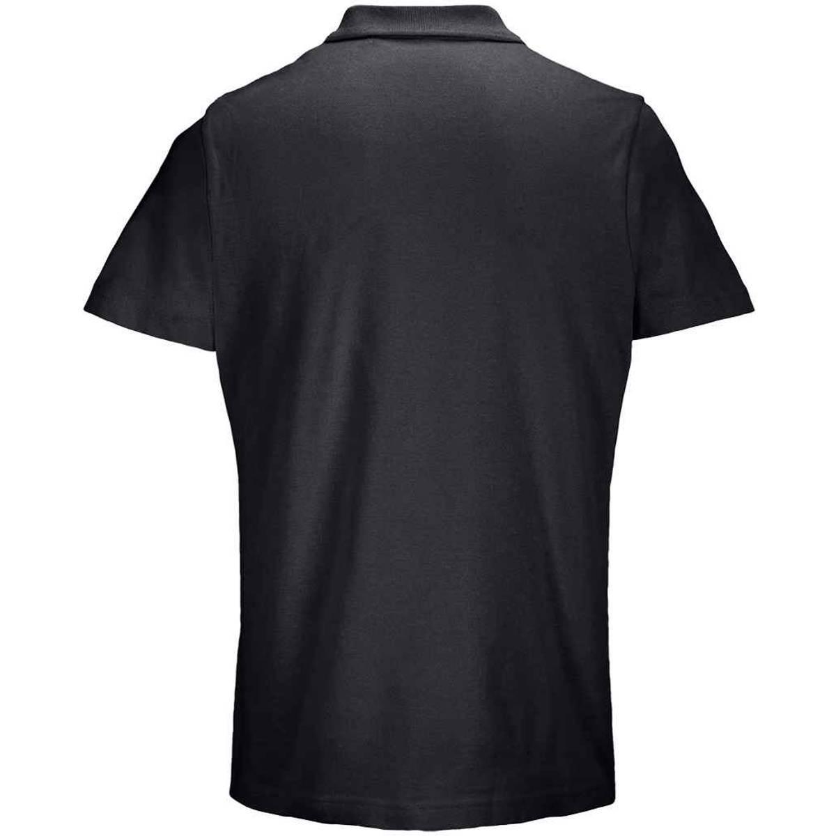 Unisex Adult Pulse Pique Polo Shirt (Black) 2/3