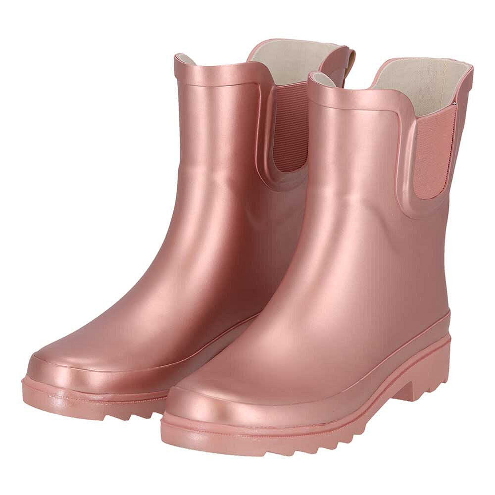 Xq Footwear - Bottes De Pluie Chelsea Femme - Métallisées - 100 % Caoutchouc - Festival - Bottes D'Équitation - Rose - Decathlon