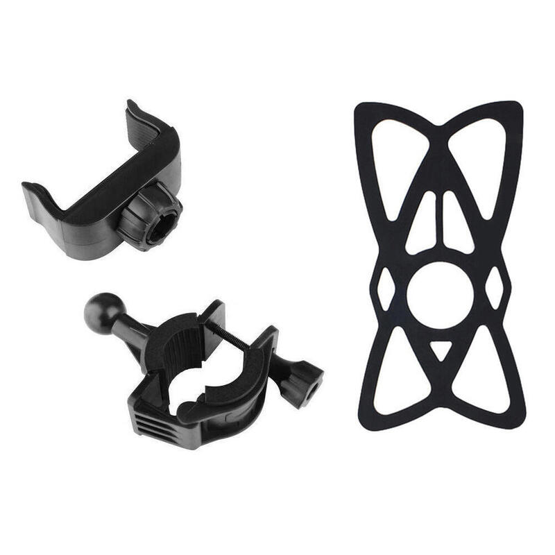 Support de téléphone pour vélo Noir Ajustable à 360 degrés Universel