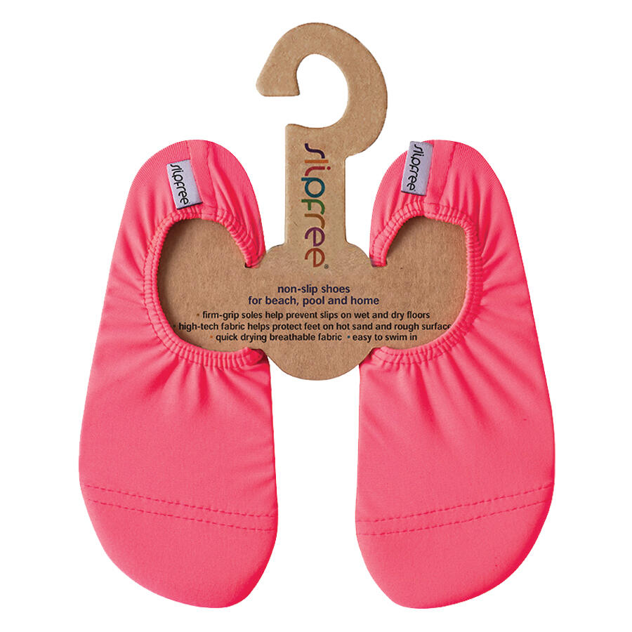 Kids Neon Fuchsia Non-Slip Lightweight Swim Shoes