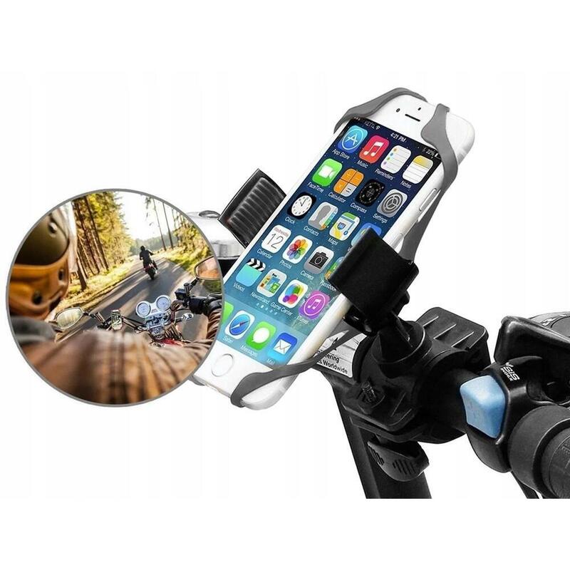 Support de téléphone pour vélo Noir Ajustable à 360 degrés Universel