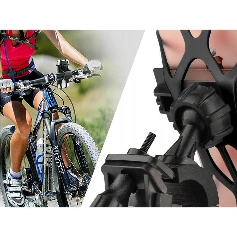 Support de téléphone pour vélo Noir Ajustable à 360 degrés Universel