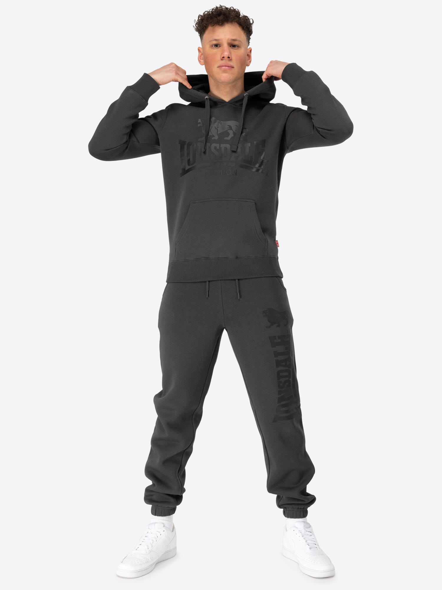 LONSDALE Heren sweatshirt met capuchon slim fit GO SPORT 2 3/6