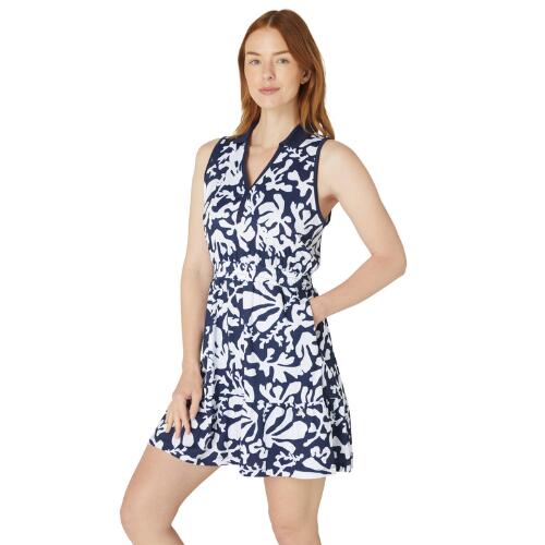 Callaway Abstract Floral Dress Dames Peacoat Maat S 5/5