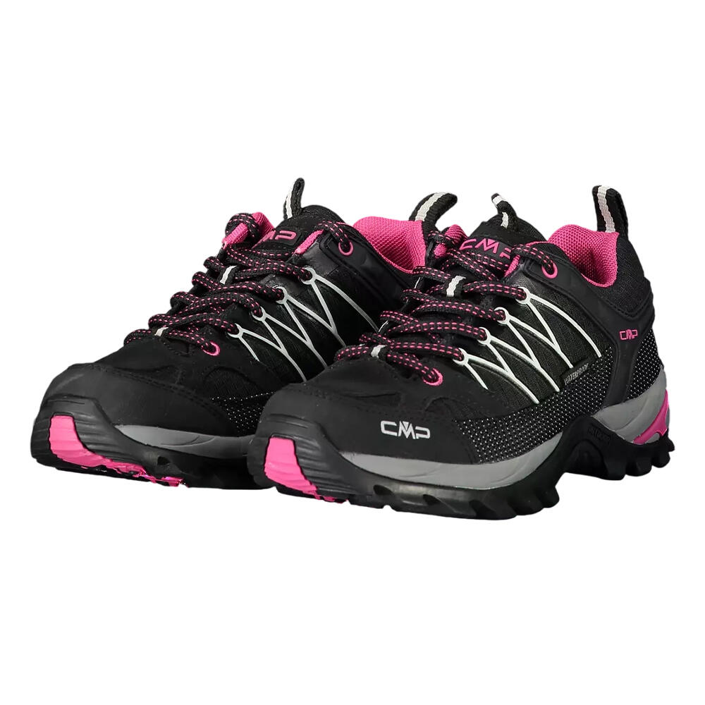 CMP Dames Rigel Suede Laag Waterdichte Wandelschoenen (Zwart/roze)