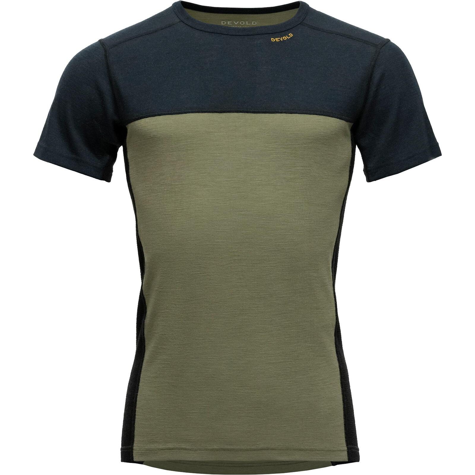 DEVOLD Funktionsshirt Lauparen Merino 190 T-Shirt Man ink-lichen-black