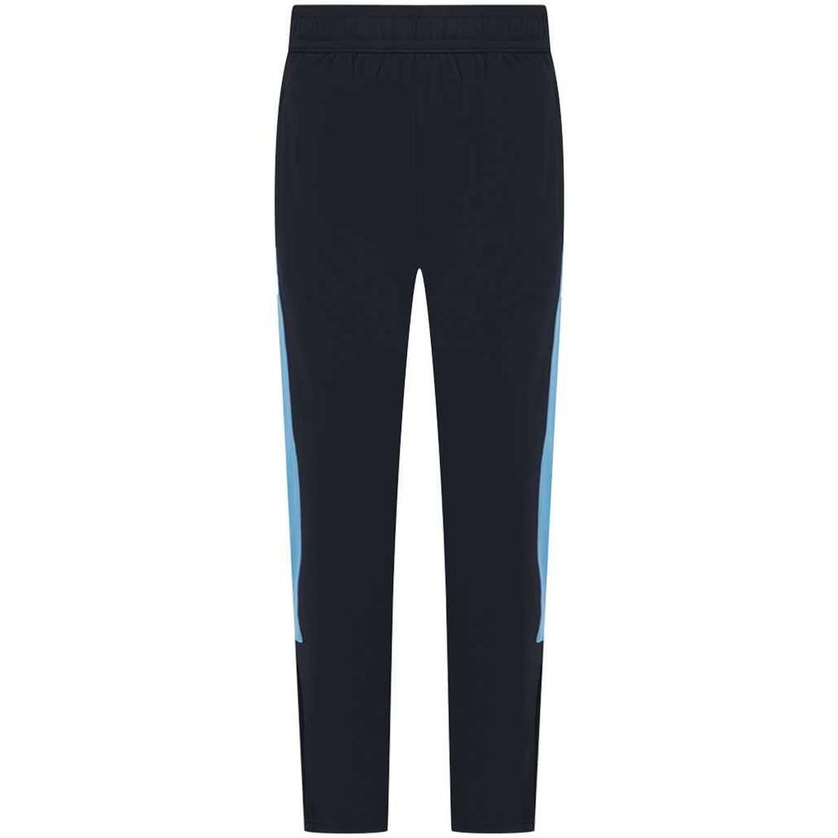 FINDEN & HALES Mens Knitted Tracksuit Pants (Navy/Sky Blue)