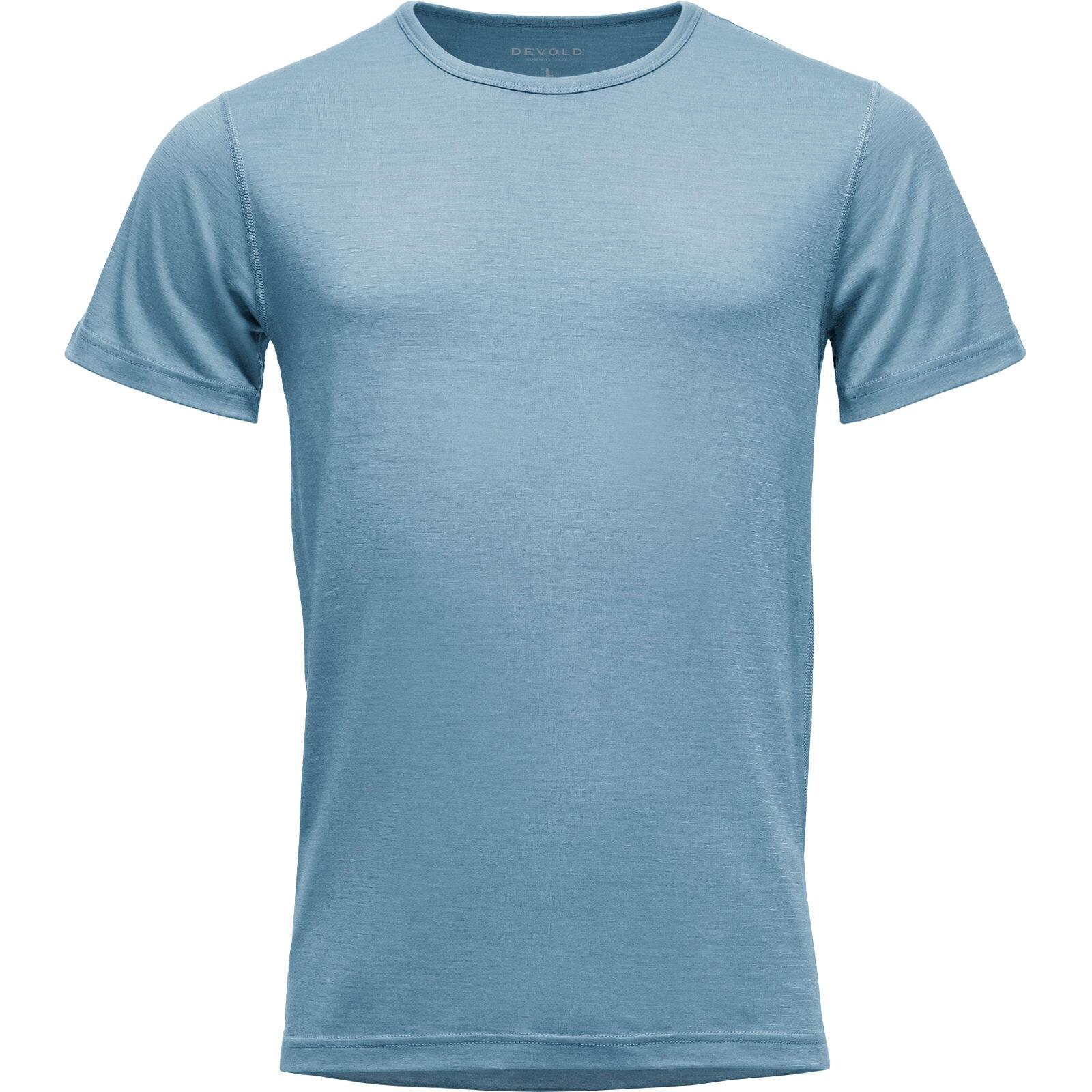 DEVOLD Funktionsshirt Breeze Plus Merino 200 T-Shirt Man skyblue