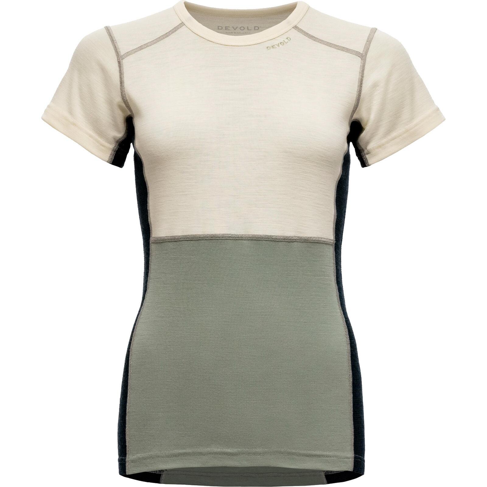 DEVOLD Funktionsshirt Lauparen Merino 190 T-Shirt Wmn raw white-fog-ink