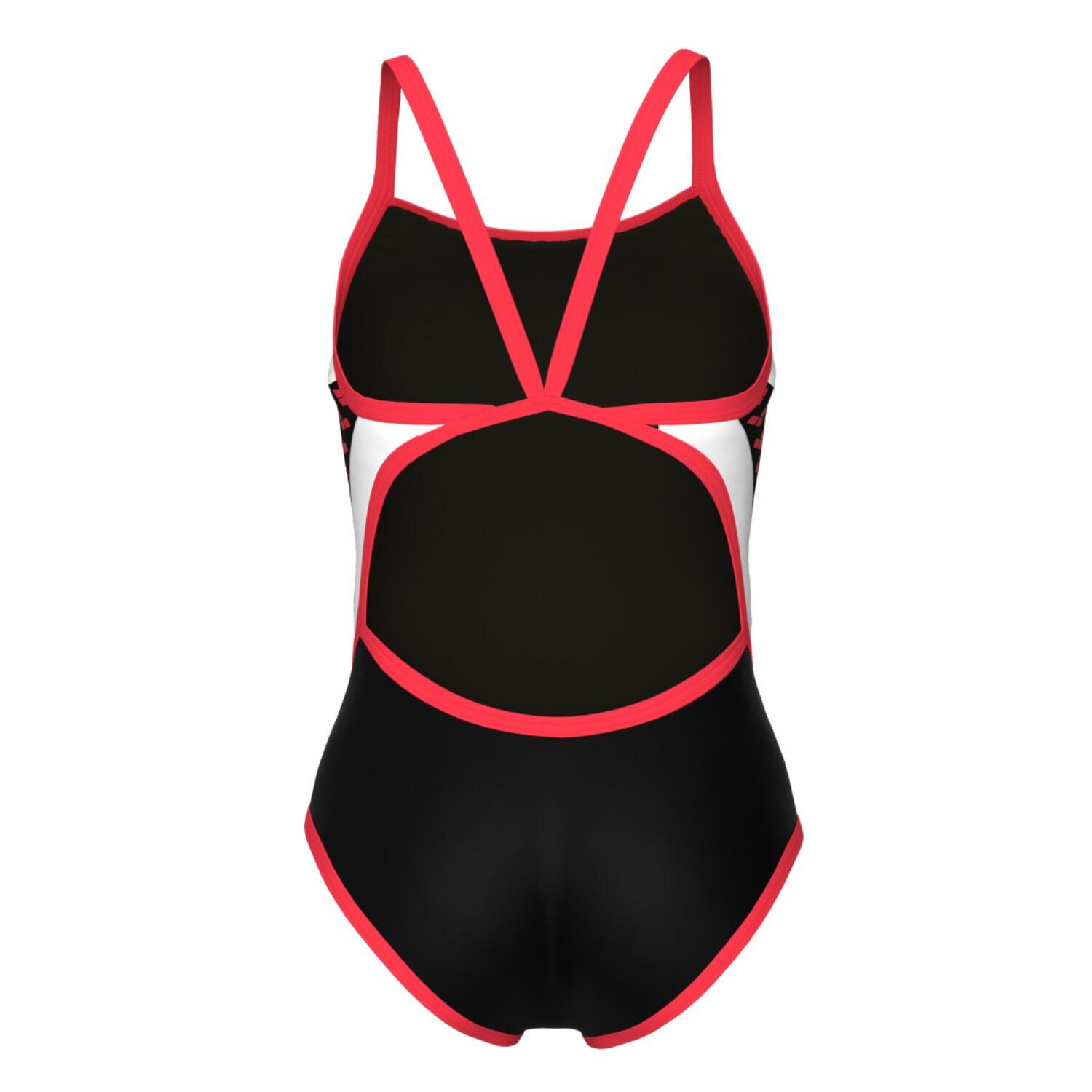 Maillot de Bain Arena Icons Swimsuit Super Fly Gris / Rose 2/5