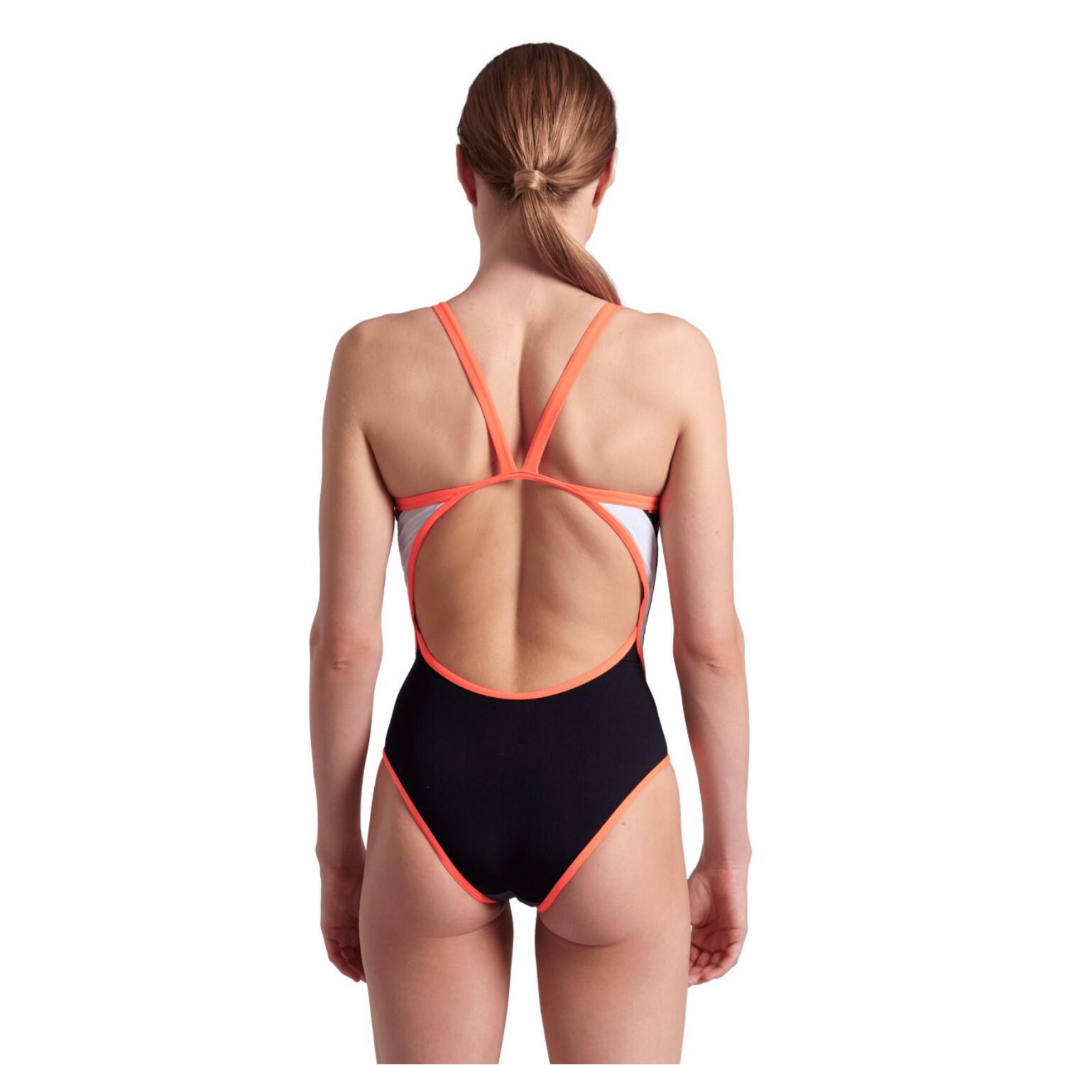 Maillot de Bain Arena Icons Swimsuit Super Fly Gris / Rose 4/5
