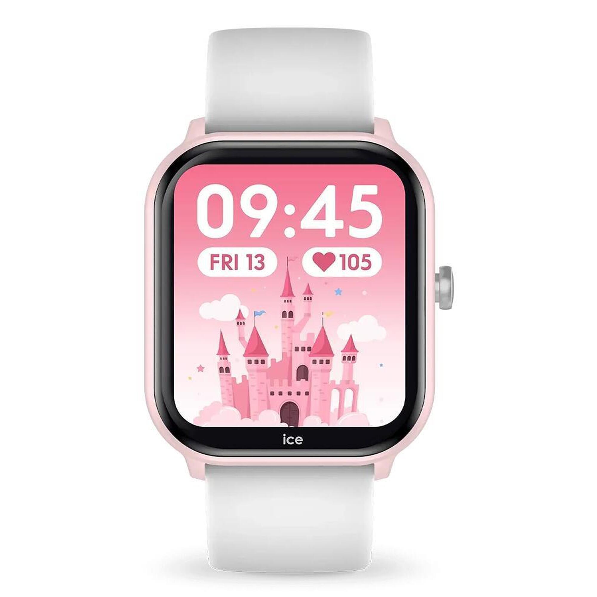 Ice Watch - Montre Connectée Ice Smart Junior 3.0 Rectangulaire Avec Bracelet Si - Montre Connectée - Blanc|rose - No Size - Decathlon
