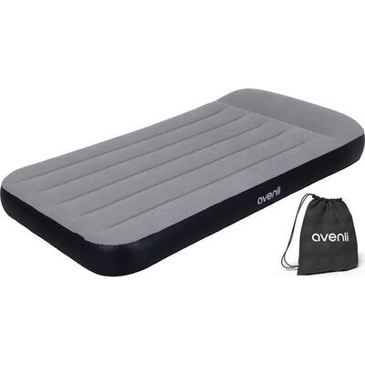 Luftbett selbstaufblasend 191x99x30 cm grau 1 Person mit elektrischer Pumpe