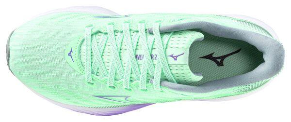 Mizuno Wave Rider 28 Green/Purple Hardloopschoenen voor dames 3/7