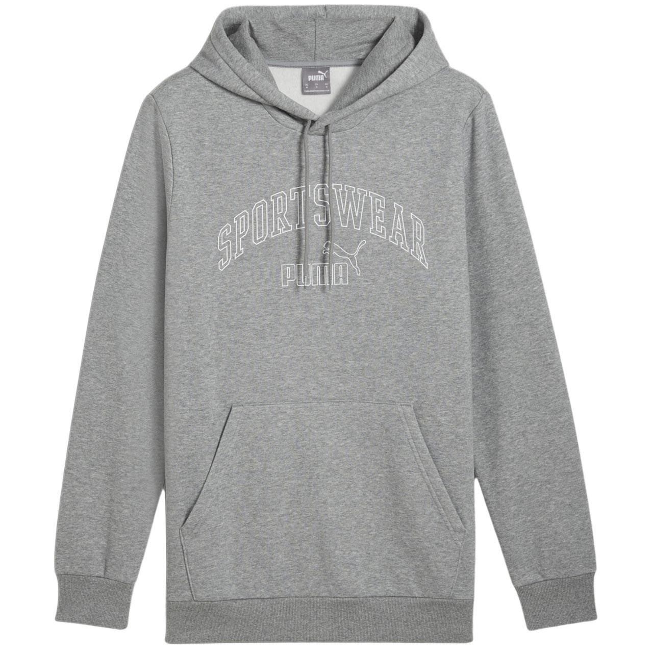 PUMA Heren Essentials 68177 Logo Hoodie (Grijs/zilver)