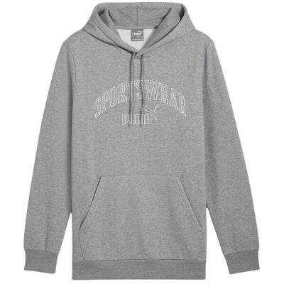 Heren essentials 68177 logo hoodie (grijs/zilver)