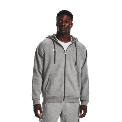 Fleece hoodie met volledige rits under armour rival