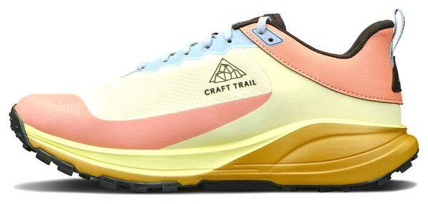 Craft Pure Trail X Pink/Yellow Women's Trail Shoes 2/7